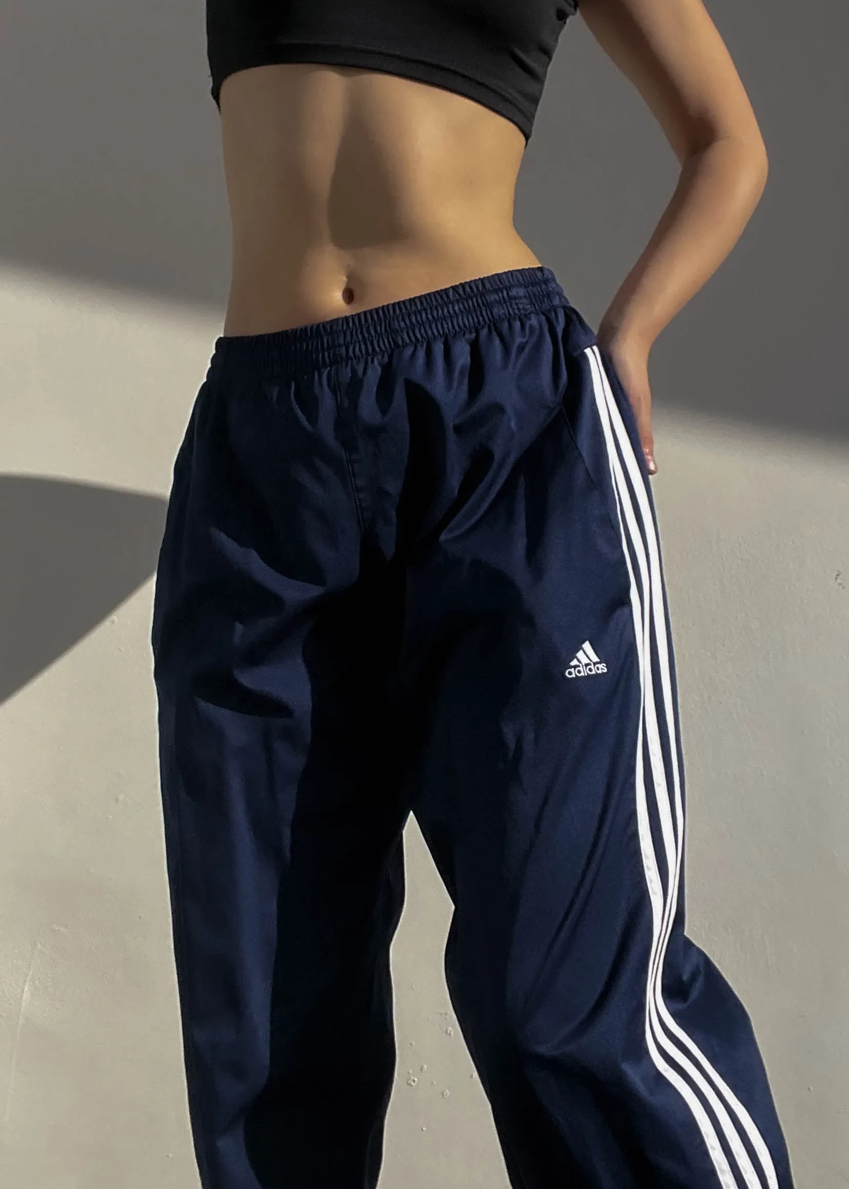 Navy & White Adidas Trackies (M)