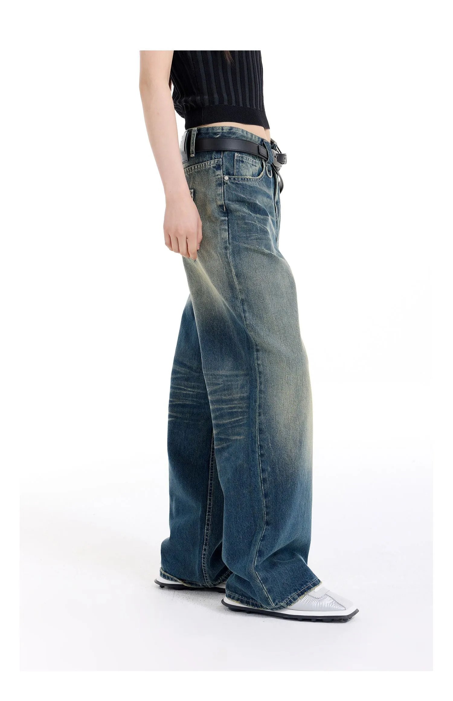 Nostalgic Straight Denim Pants