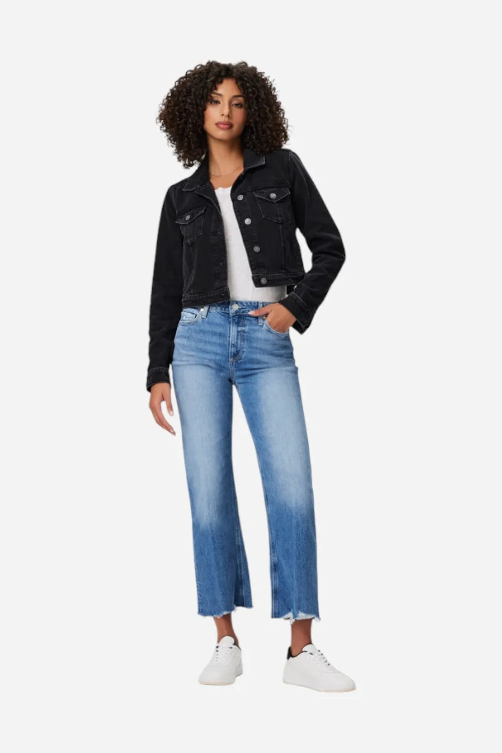 Paige Leenah Ankle Wide Leg in Charming Distressed