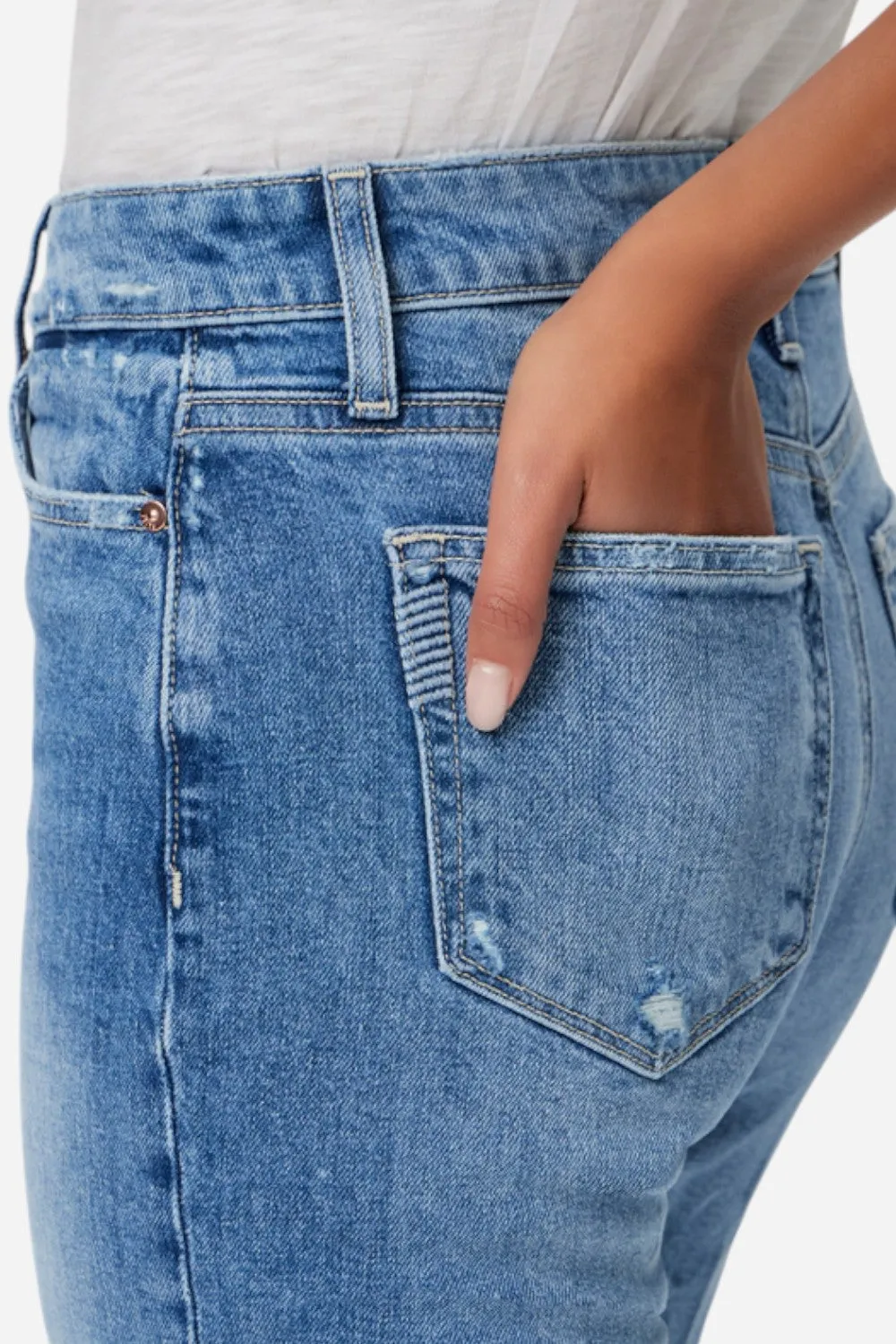 Paige Leenah Ankle Wide Leg in Charming Distressed