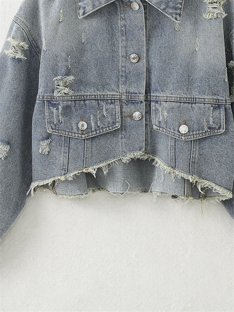 Personalized Trendy Short Denim Suit