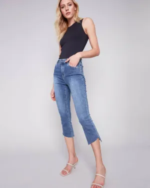 Raw Edge Assymetrical Jeans