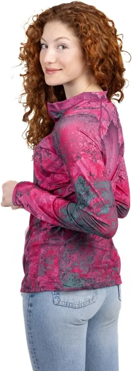 Realtree Women's Camo UV Protection Shirts and Hoodies Long Sleeve for Hunting, Fishing, Running and Hiking