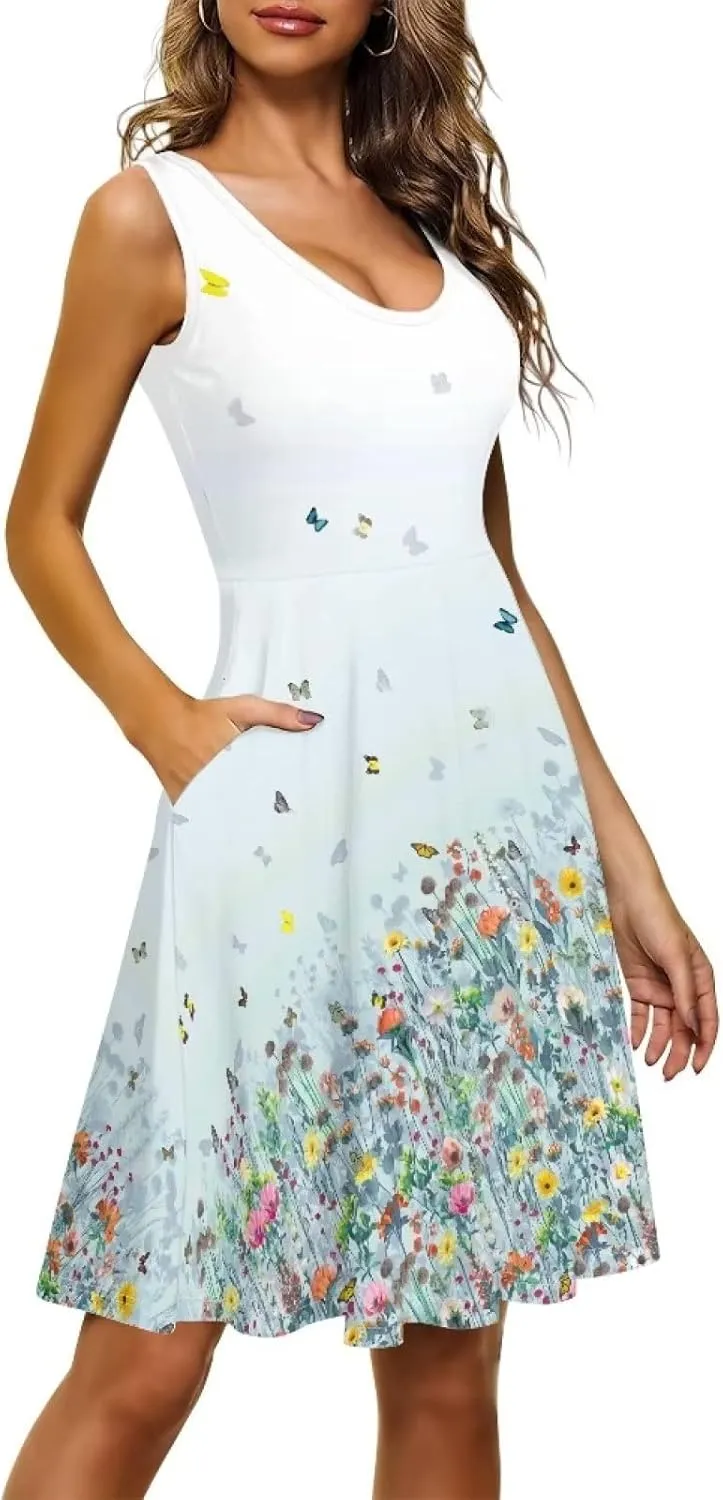 Renewold Women Tank Dress Women's Casual Dresses Women's Dresses Women's Swimsuits & Cover Ups