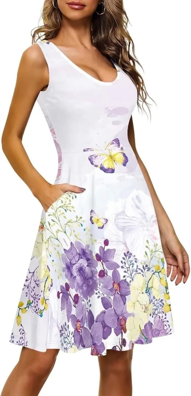 Renewold Women Tank Dress Women's Casual Dresses Women's Dresses Women's Swimsuits & Cover Ups