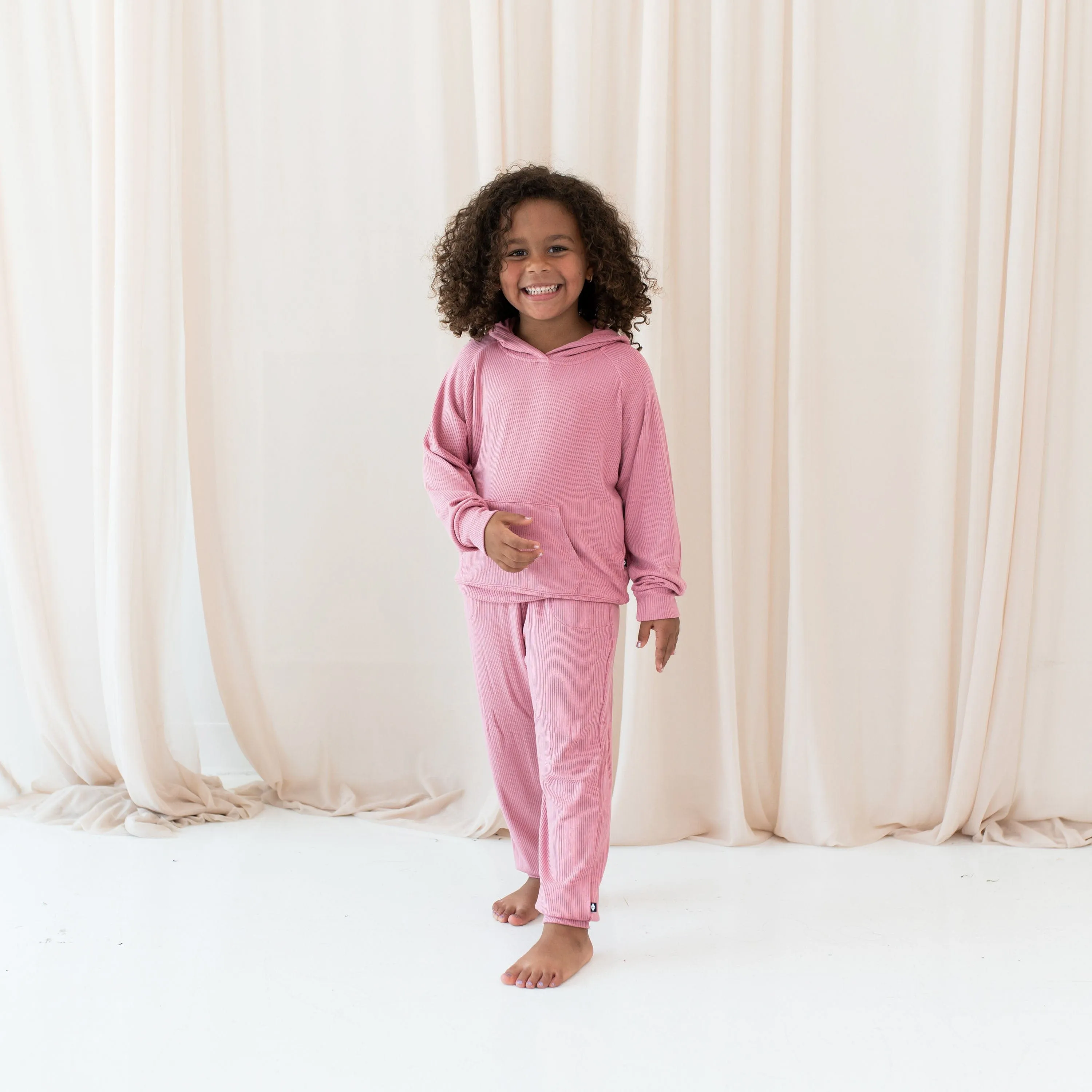 Ribbed Jogger Pant in Apple Blossom
