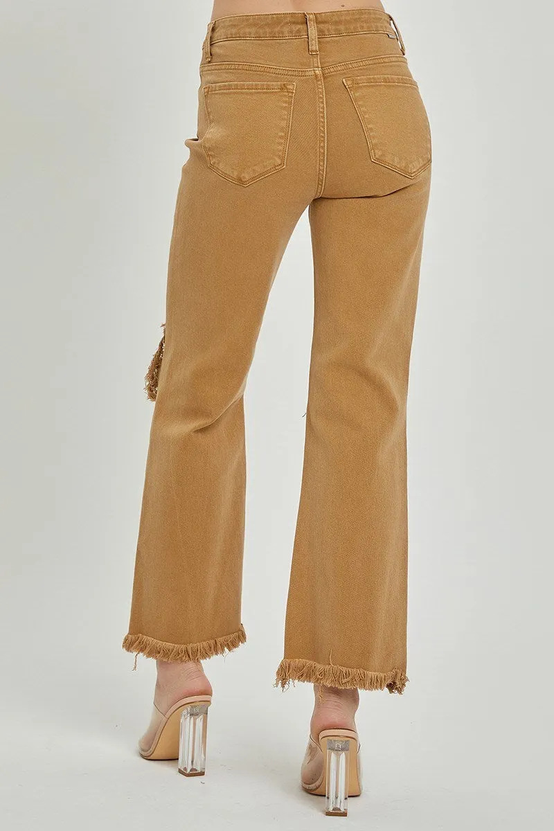 RISEN Mocha Distressed Denim