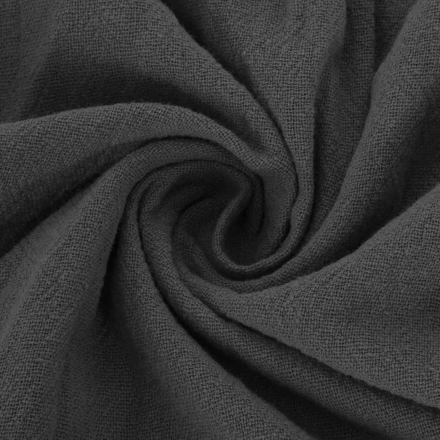 RKSTN Fall Dresses for Women 2025 Casual Cotton Linen Tshirt Dress Long Sleeve Pleated Solid Plus Size Midi Dress