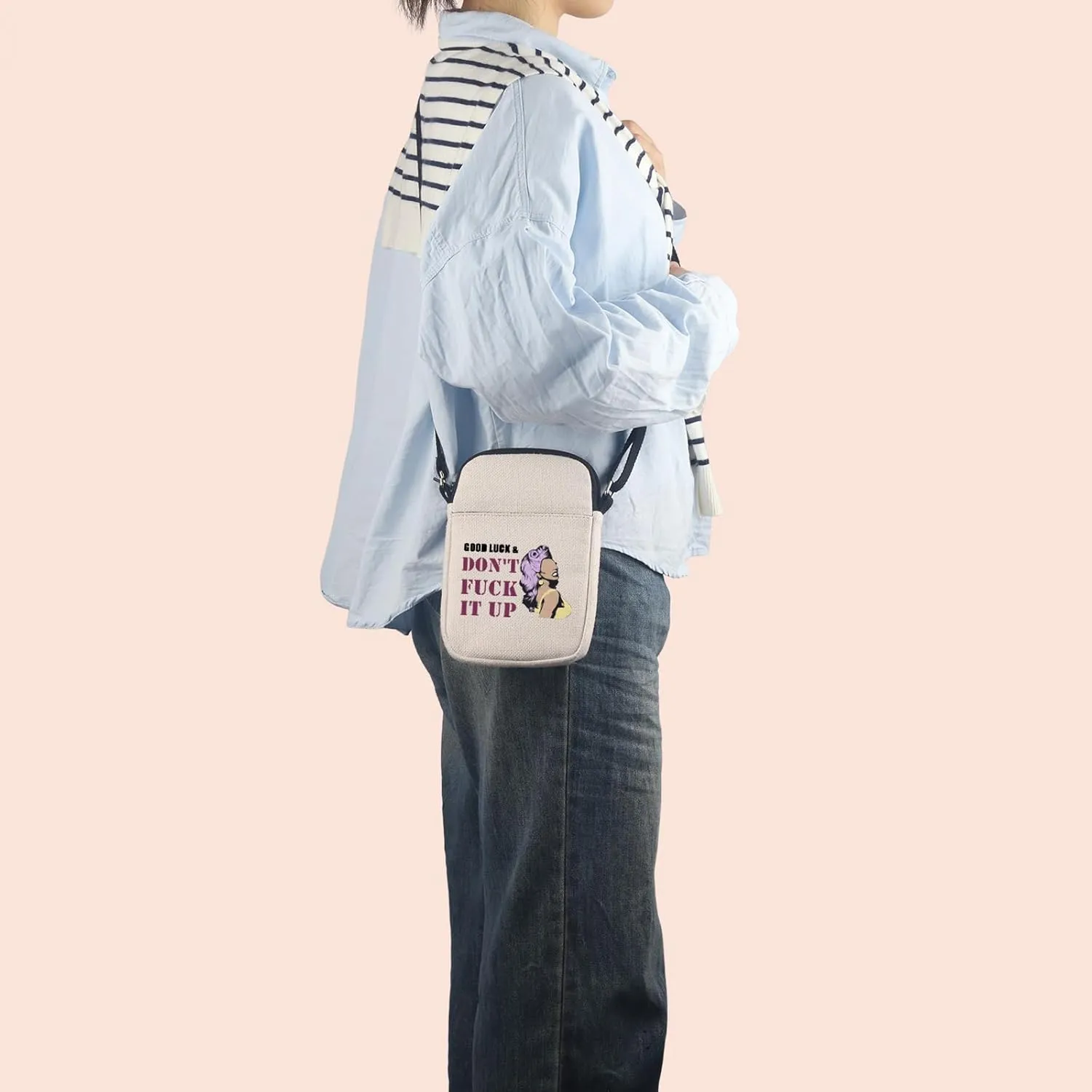 RP Fan Gift Drag Race Cosmetic Bag Good Luck & Don't Fck It up Makeup Zipper Pouch for Drag Queen Fans (GoodLuckBag)