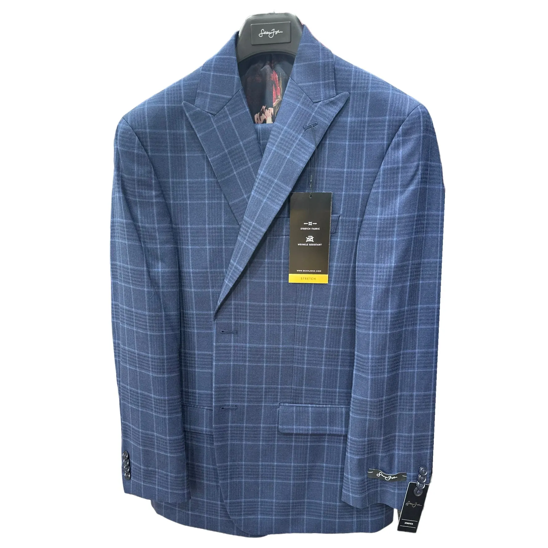 SEAN JOHN: Plaid 3pc. Suit 2205