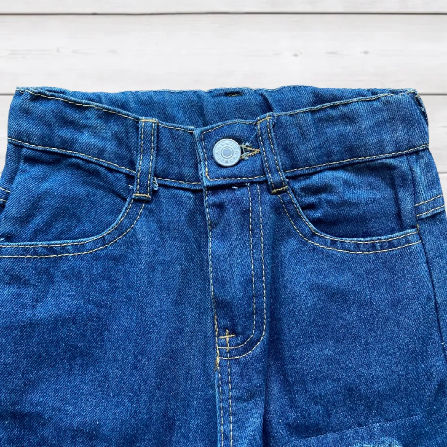 Sequin Distressed Denim - Pink