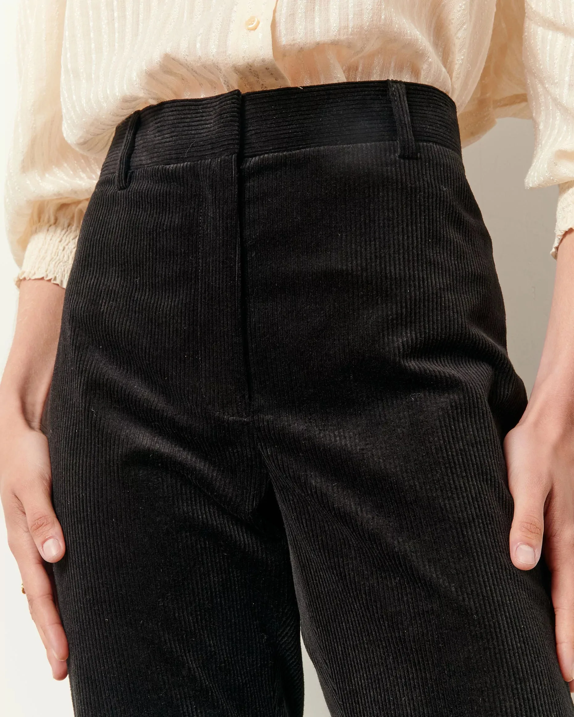 Sessun Charlie Corduroy Pants in Black