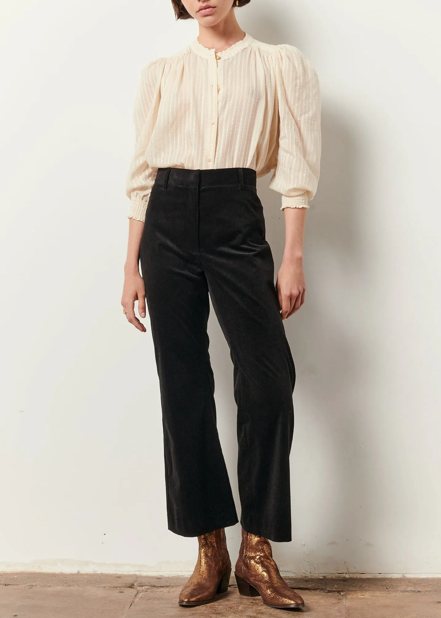Sessun Charlie Corduroy Pants in Black