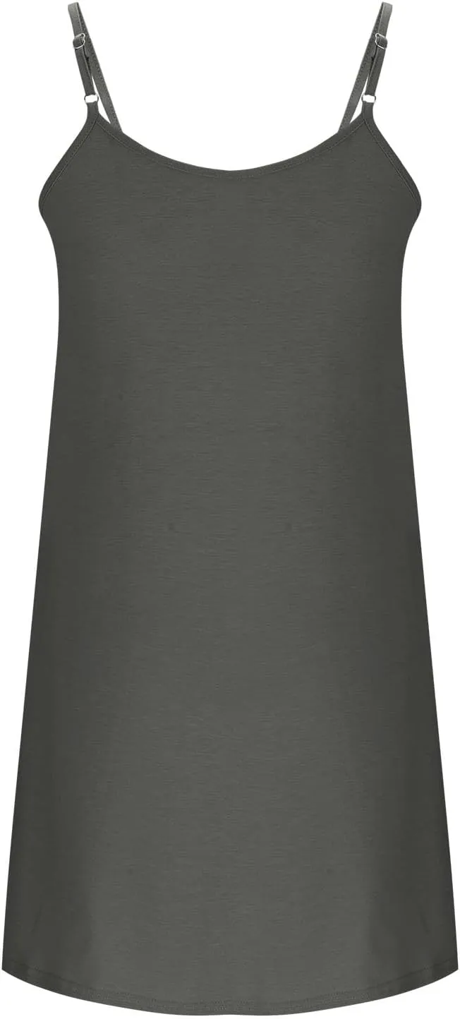 Sexy Spaghetti Strap Sundresses for Women 2025 Beach Vacation Sleeveless Tank Mini Dress Pleated Front Loose Outfits