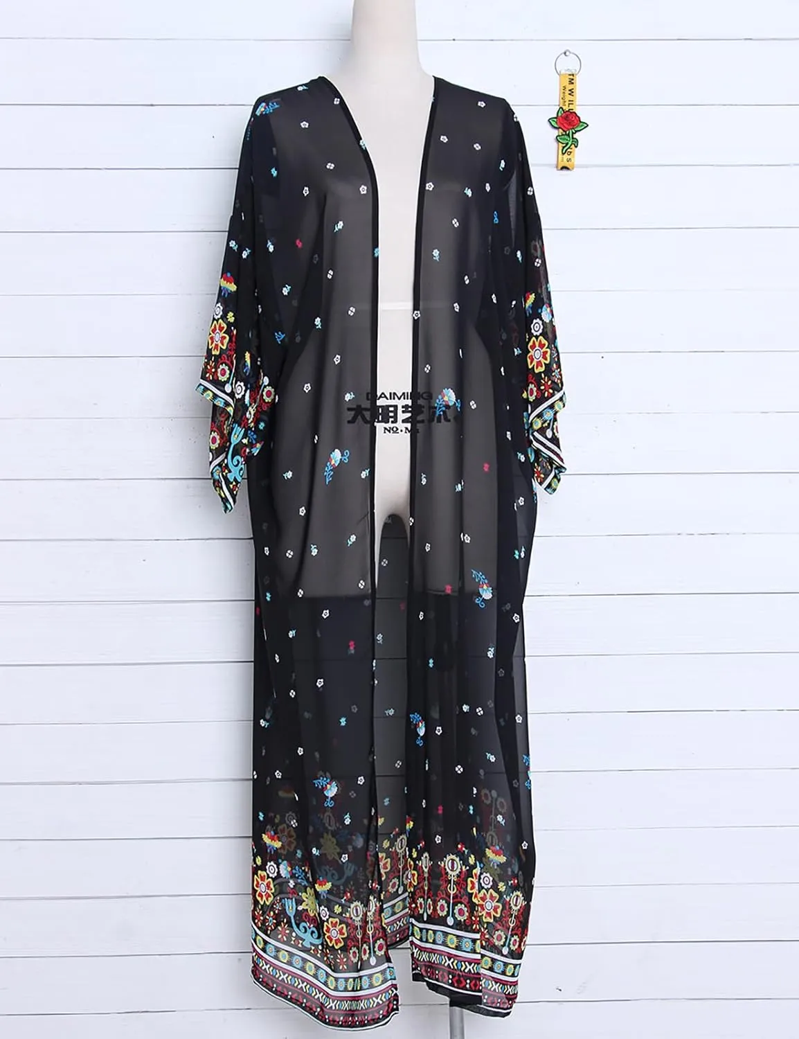 shermie Women's Long Kimono Bohemian Loose Causal Summer Beach Bikini Swimwear Swimsuit Cover Up
