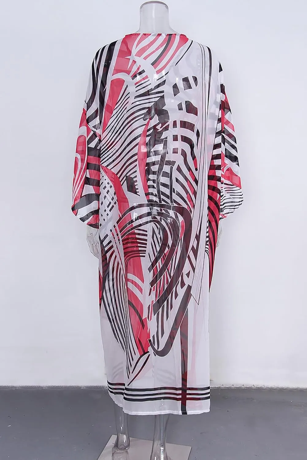 shermie Women's Long Kimono Bohemian Loose Causal Summer Beach Bikini Swimwear Swimsuit Cover Up