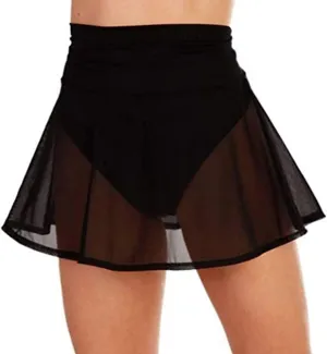 SHIBAOZI Women Girls Swim Cover Ups Swimsuit Cover-up Skirts Short Mesh Sheer See-Thru Bikini Coverups