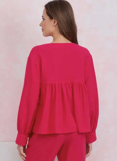 Simplicity Pattern 9928 Misses' Lounge Tops, Pants and Shorts