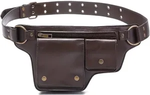 Steampunk Waist Bag Belt Purse Fanny Pack Fashion Daypack Gothic Festival Costume Hip Pouch for Women Medieval Renaissance Accessory