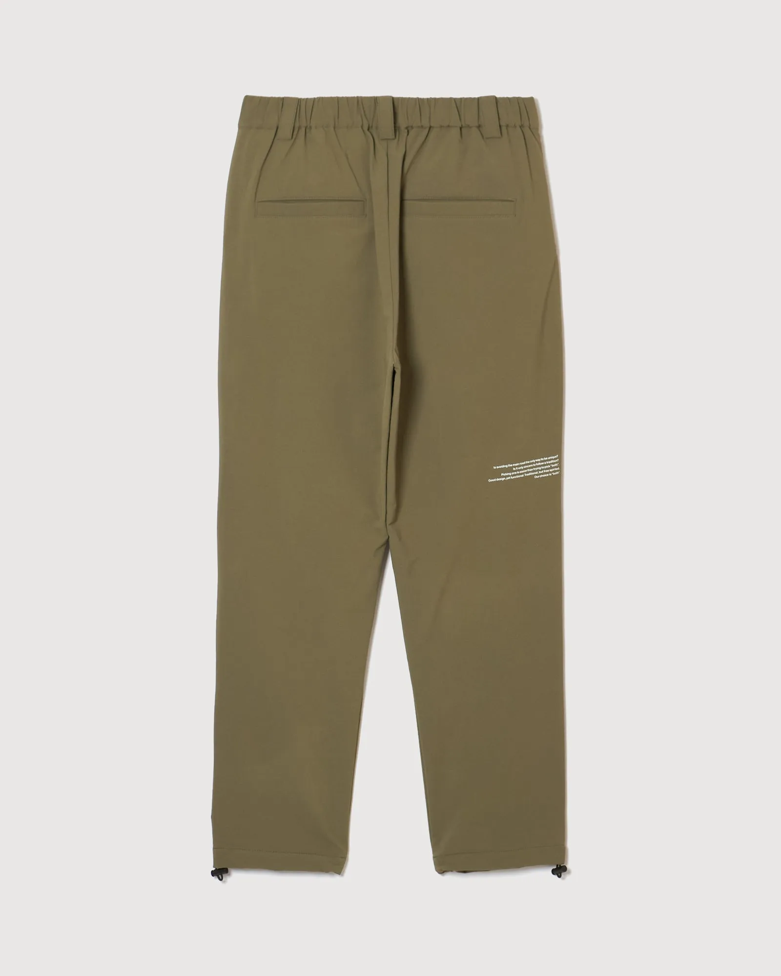 STRECH WARM WIDE SLACKS KHAKI