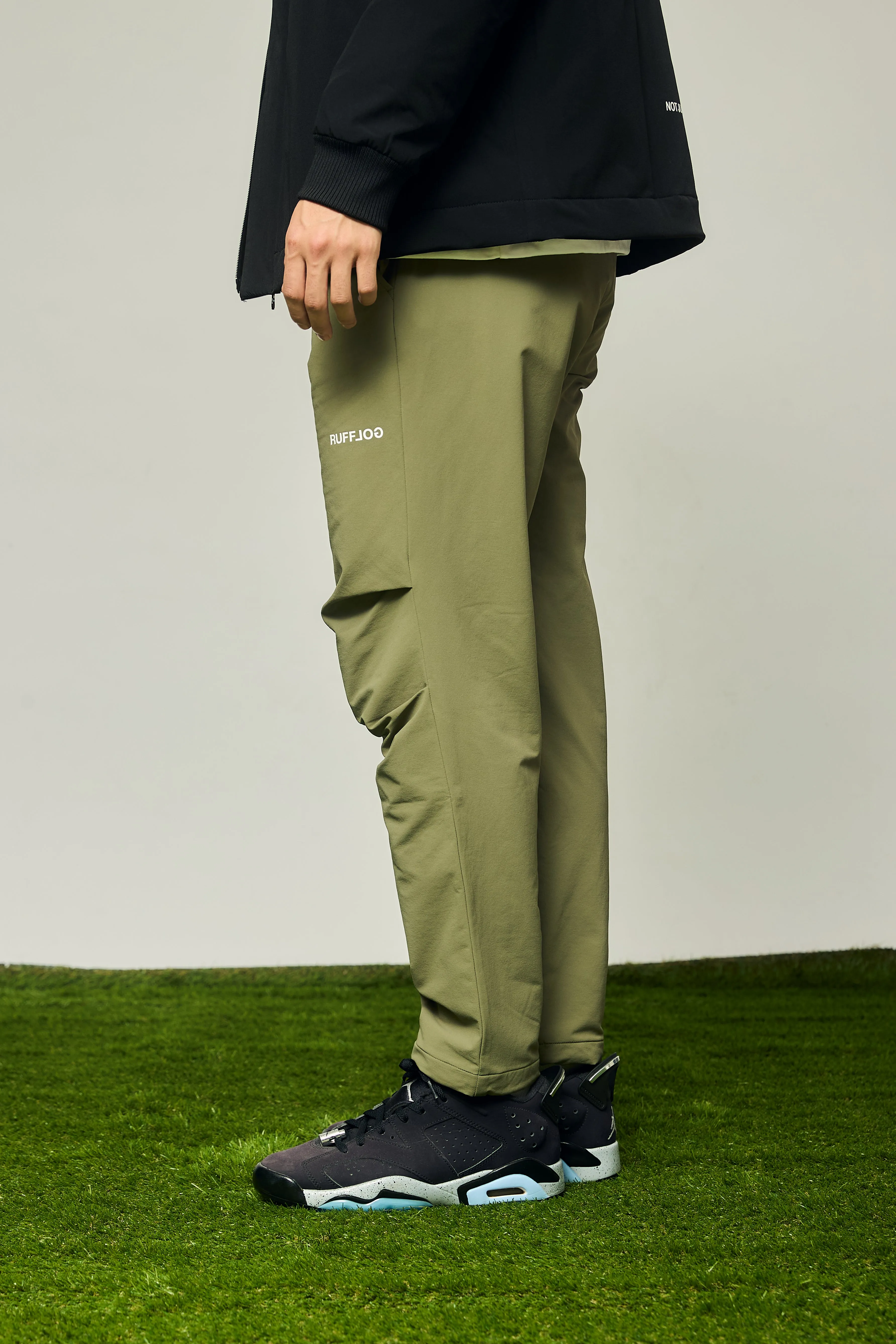 STRECH WARM WIDE SLACKS KHAKI