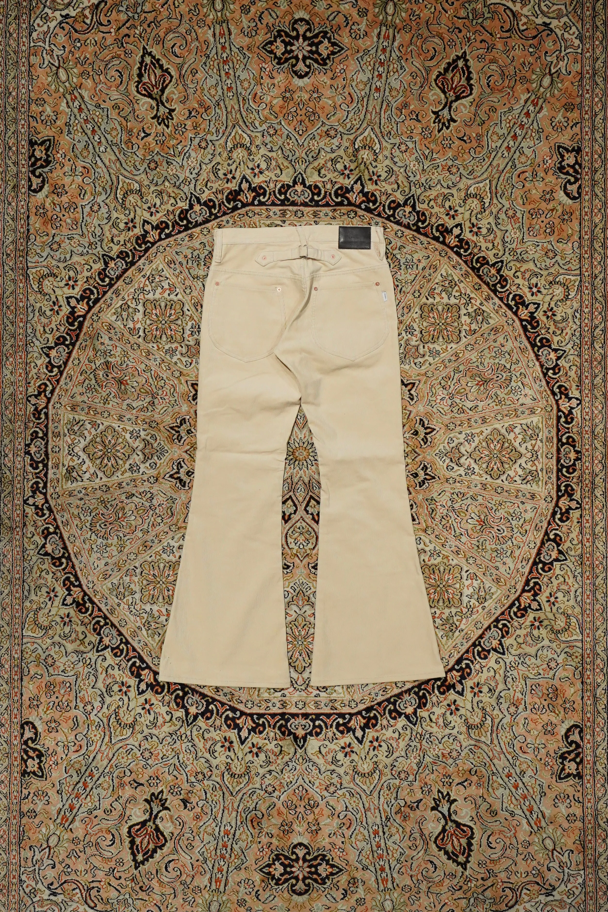 SUGARHILL CORDUROY BELL BOTTOM DENIM PANTS (IVORY WHITE)