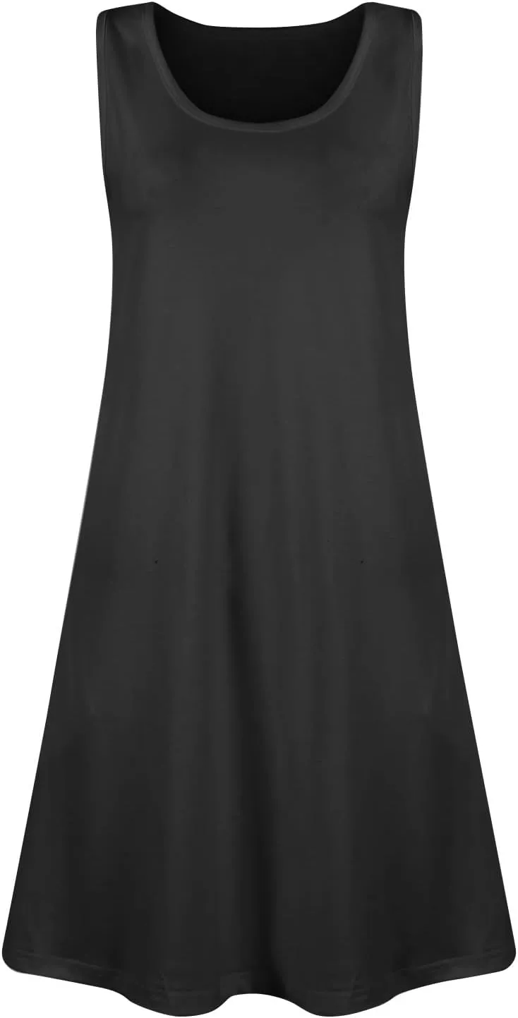 Summer Dresses for Women 2025 Casual Beach Boho U Neck Sleeveless Sundresses Vintage Flowy Tank Dress with Pockets