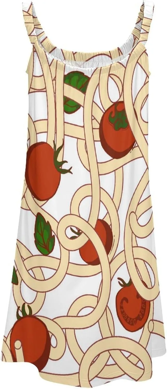 Summer Dresses for Women Casual Beach Cover Ups Sundress Sling Loose Dress