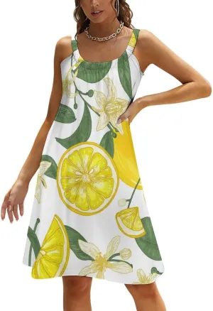 Summer Dresses for Women Casual Beach Cover Ups Sundress Sling Loose Dress
