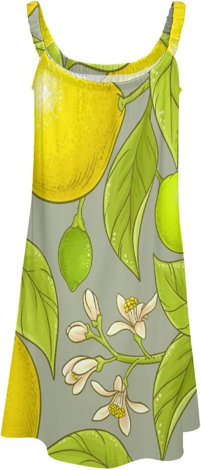 Summer Dresses for Women Casual Beach Cover Ups Sundress Sling Loose Dress