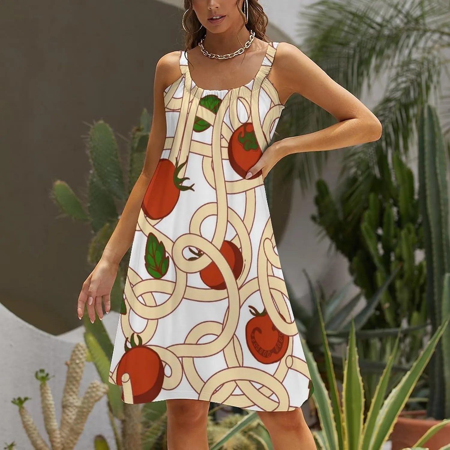 Summer Dresses for Women Casual Beach Cover Ups Sundress Sling Loose Dress