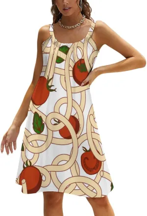 Summer Dresses for Women Casual Beach Cover Ups Sundress Sling Loose Dress