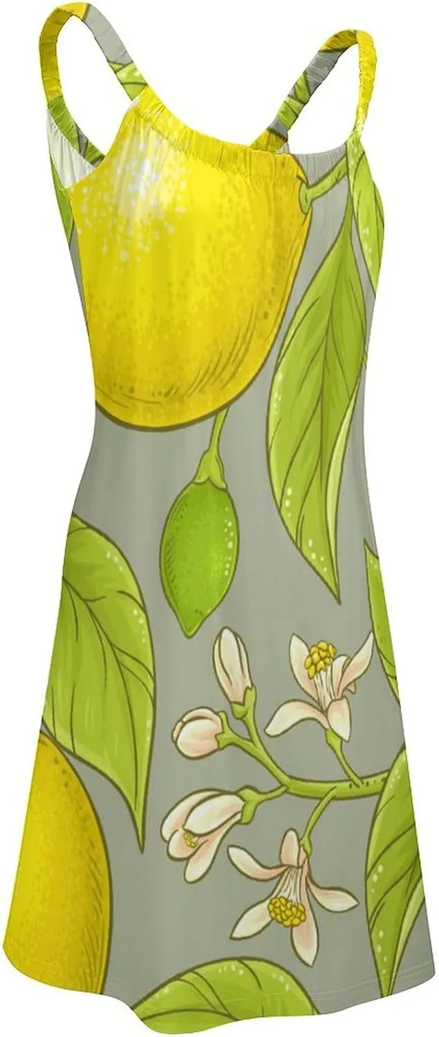 Summer Dresses for Women Casual Beach Cover Ups Sundress Sling Loose Dress