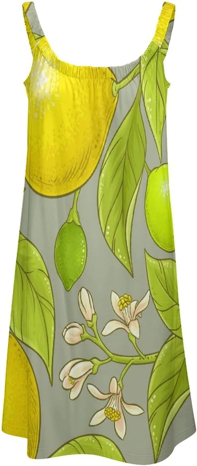 Summer Dresses for Women Casual Beach Cover Ups Sundress Sling Loose Dress