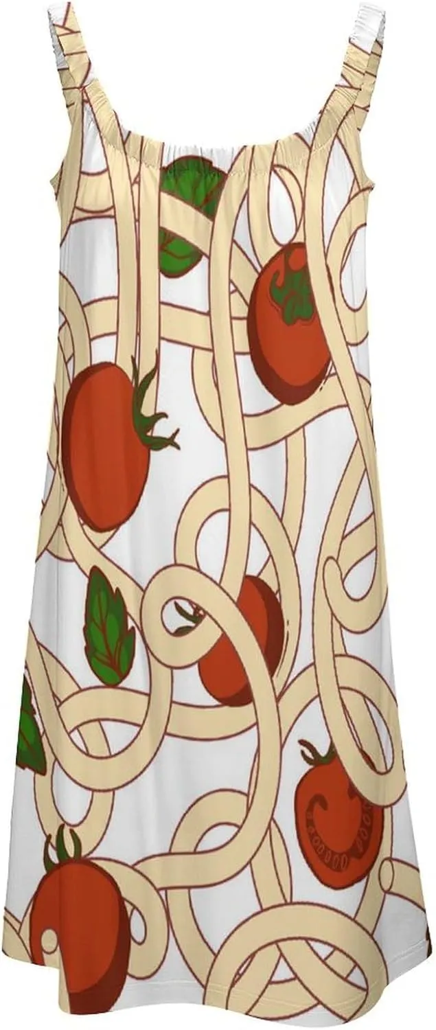 Summer Dresses for Women Casual Beach Cover Ups Sundress Sling Loose Dress
