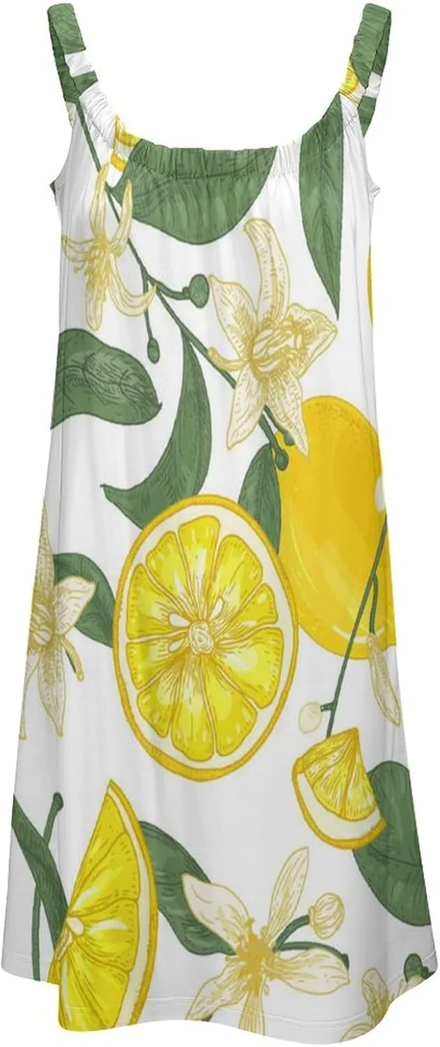 Summer Dresses for Women Casual Beach Cover Ups Sundress Sling Loose Dress