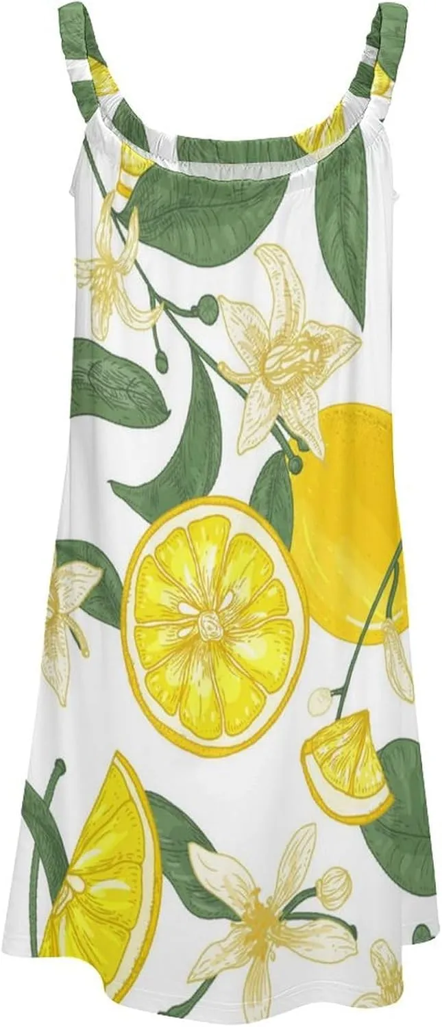 Summer Dresses for Women Casual Beach Cover Ups Sundress Sling Loose Dress