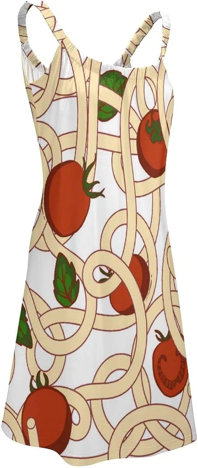 Summer Dresses for Women Casual Beach Cover Ups Sundress Sling Loose Dress
