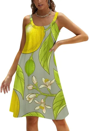 Summer Dresses for Women Casual Beach Cover Ups Sundress Sling Loose Dress