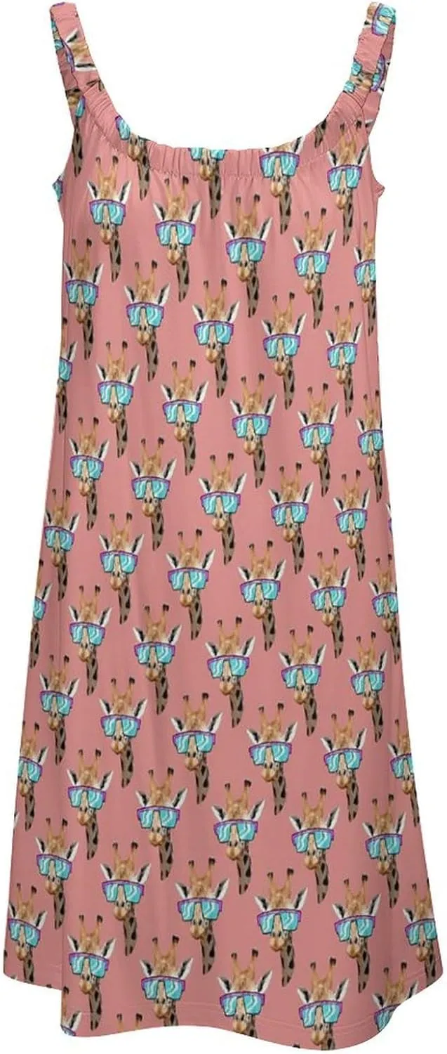 Summer Dresses for Women Shark Sleeveless Sundress Casual Loose Beach Cover Ups Dress