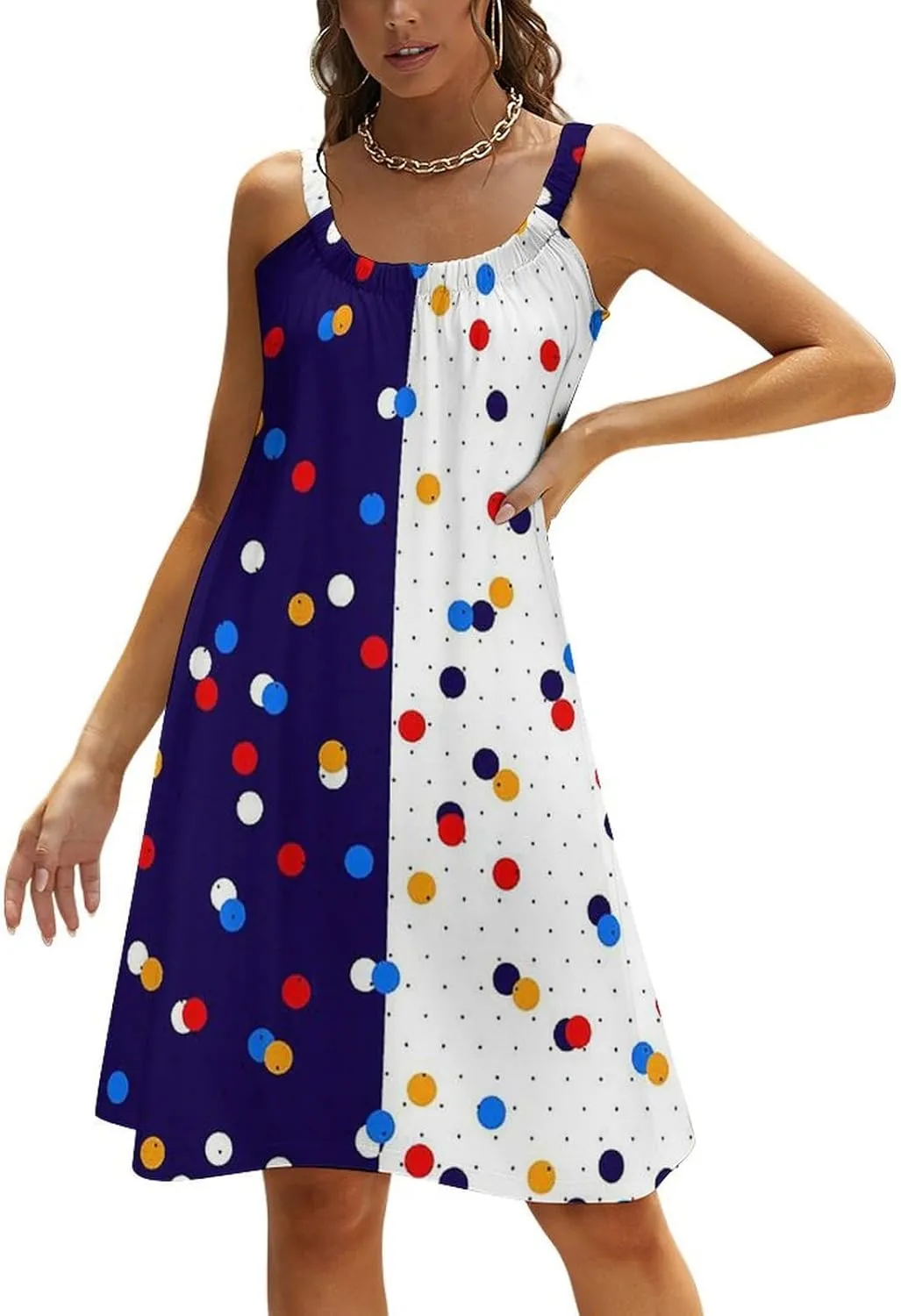 Summer Dresses for Women Shark Sleeveless Sundress Casual Loose Beach Cover Ups Dress