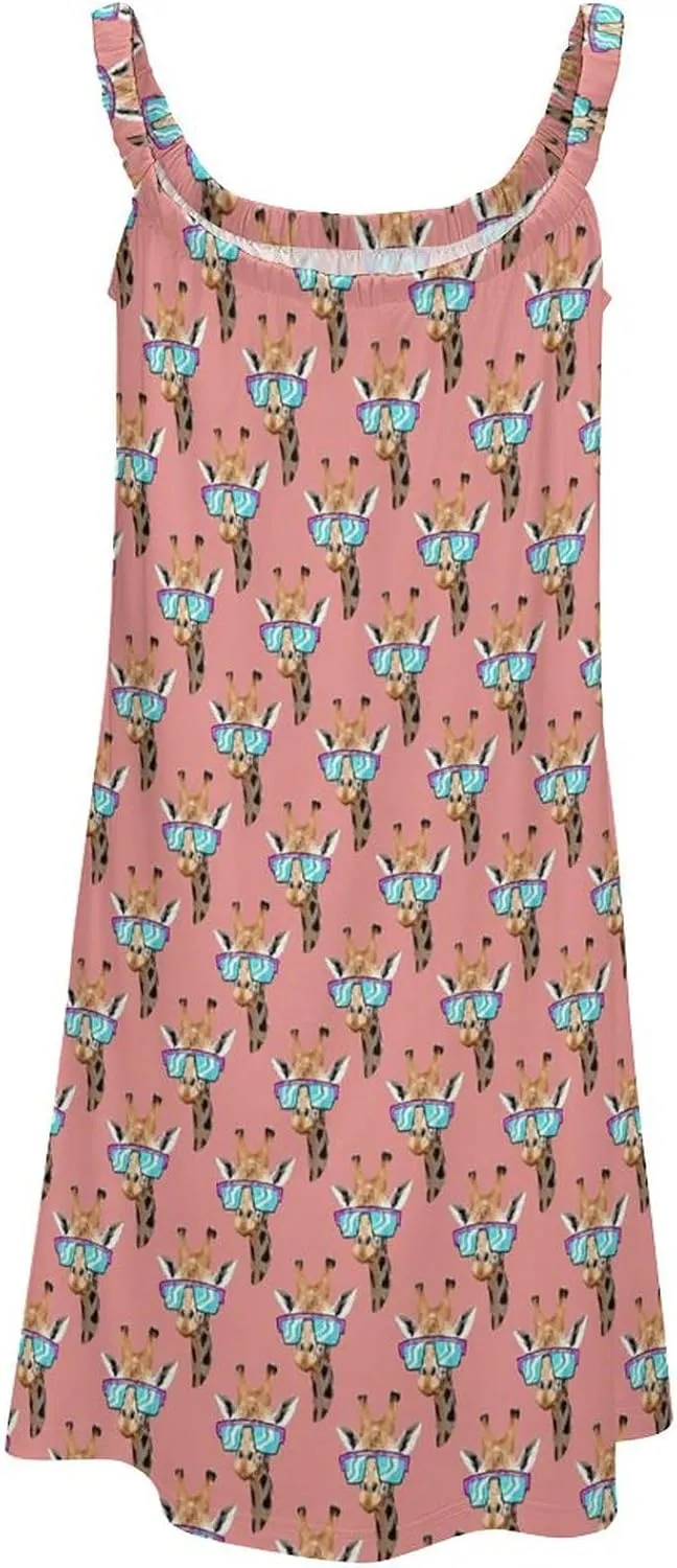 Summer Dresses for Women Shark Sleeveless Sundress Casual Loose Beach Cover Ups Dress