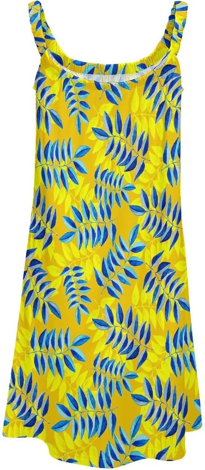 Summer Dresses for Women Shark Sleeveless Sundress Casual Loose Beach Cover Ups Dress