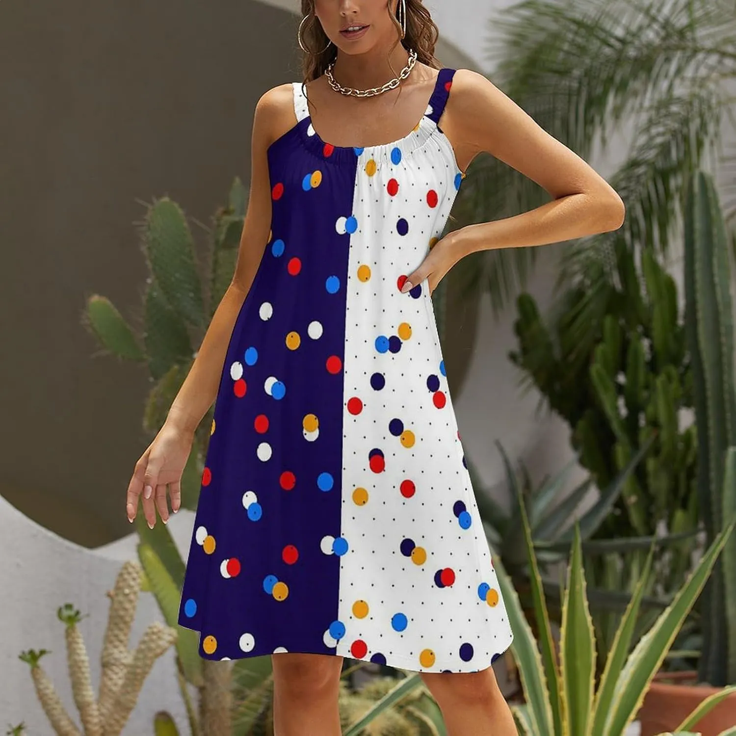 Summer Dresses for Women Shark Sleeveless Sundress Casual Loose Beach Cover Ups Dress