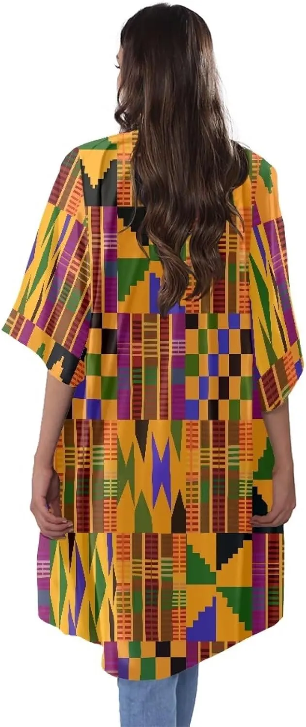 Summer Short Sleeve Cardigan for Women Trendy Beach Kimono Coverups Vintage