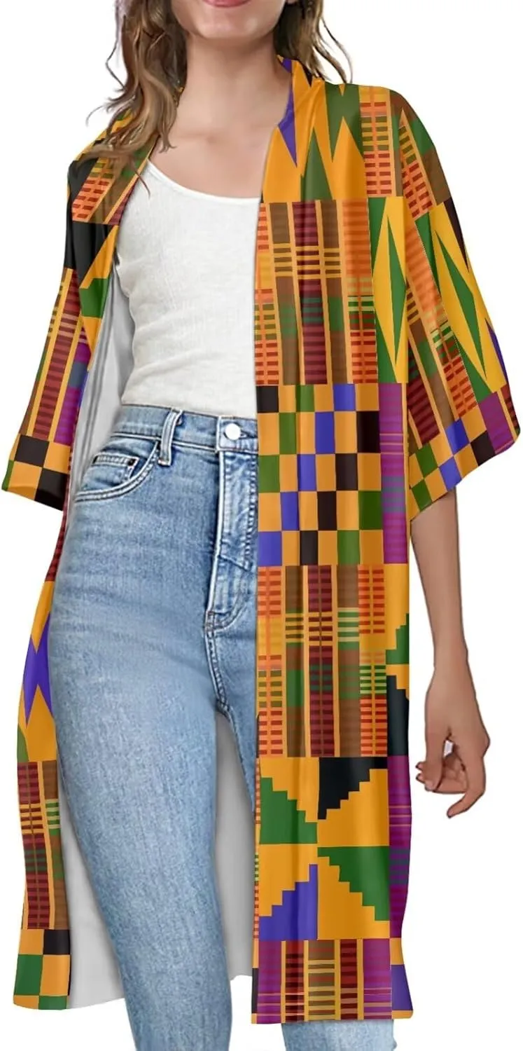 Summer Short Sleeve Cardigan for Women Trendy Beach Kimono Coverups Vintage