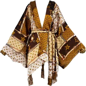 Summer Women Silk Feeling Beach Cover up Cardigan Fashion Sexy Boho African Holiday Party Long Sleeve Robe Kimono Kaftan