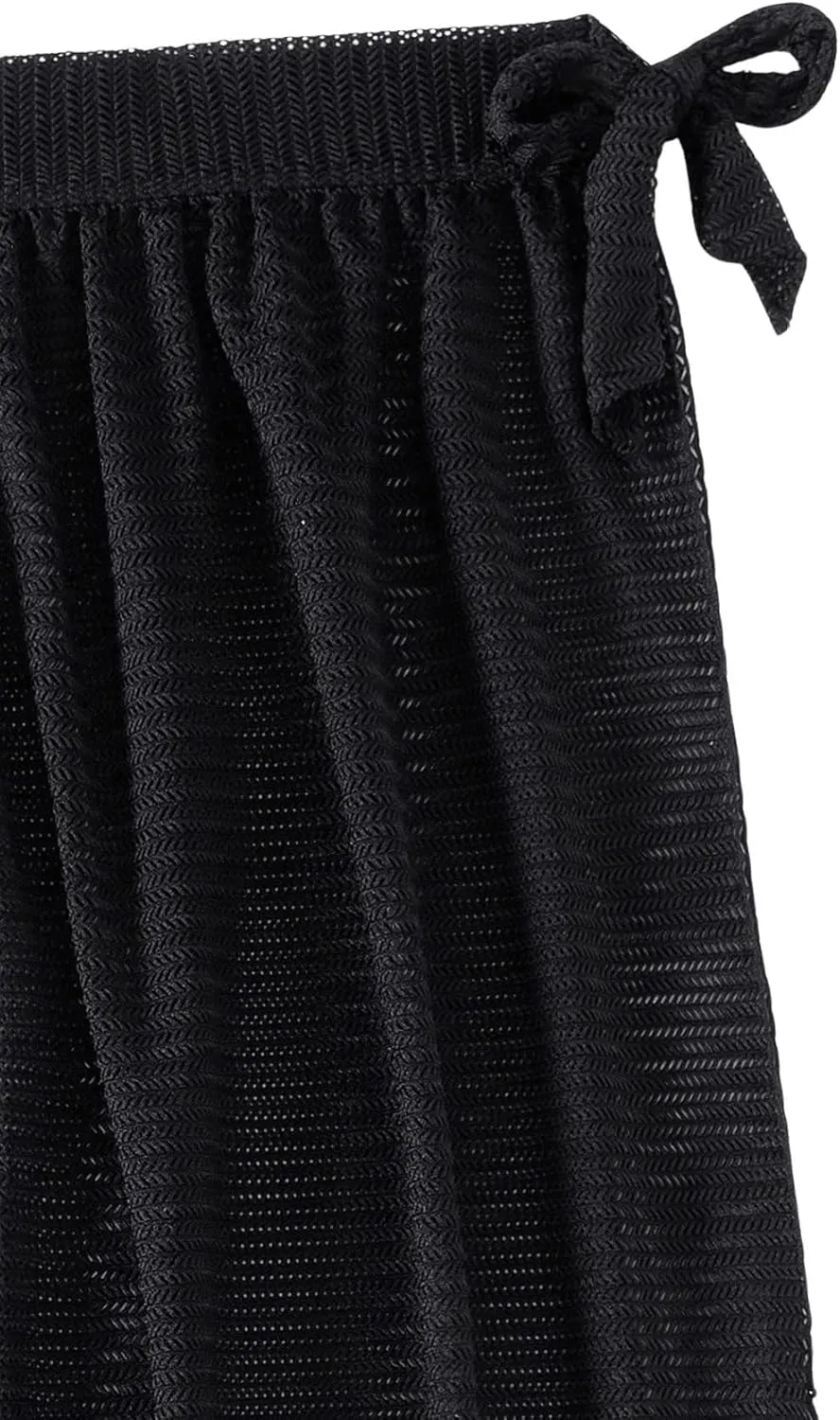 SweatyRocks Women's Sheer Mesh High Split Cover Ups Tie Knot Beach Long Skirts Swimwear Coverup