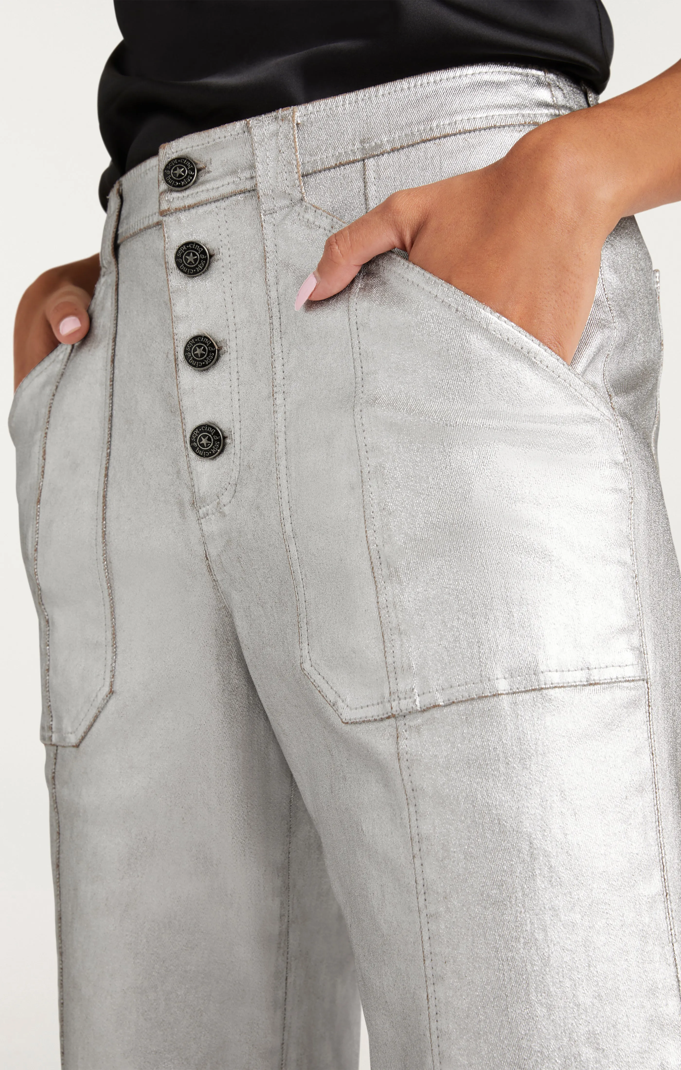 Textured Foil Benji Pant