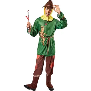 The Wizard of Oz Scarecrow Costume for Adults, Green Shirt and Brown Pants